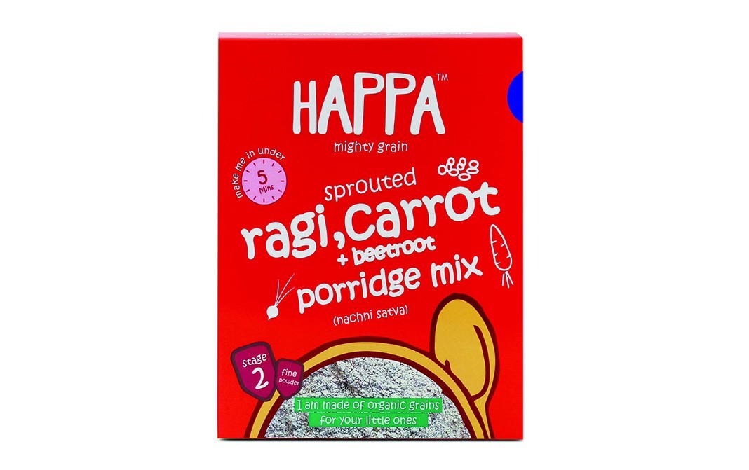 Happa Sprouted Ragi, Carrot +Beetroot Porridge Mix   Box  300 grams